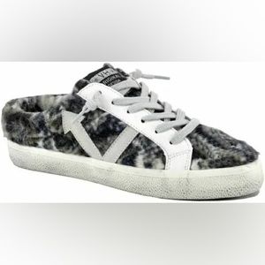 Vintage Havana - Fur mule sneakers - animal print - size 8.5